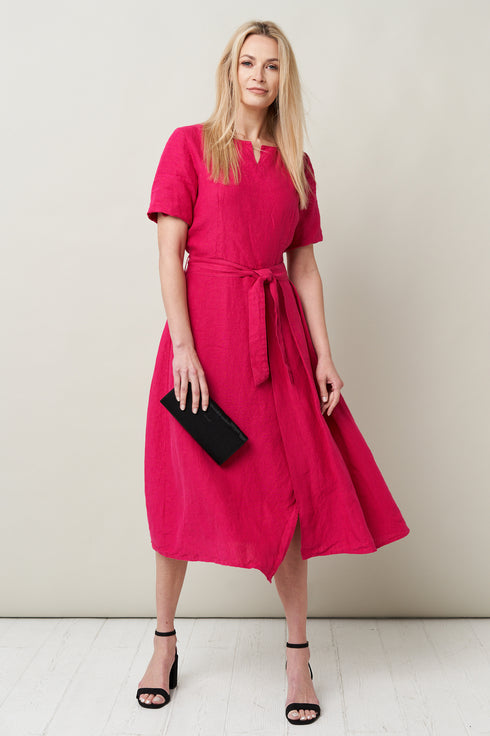 Image 1 of Stylish linen dress features breathable fabric to keep you cool Suri from Baltic Linen